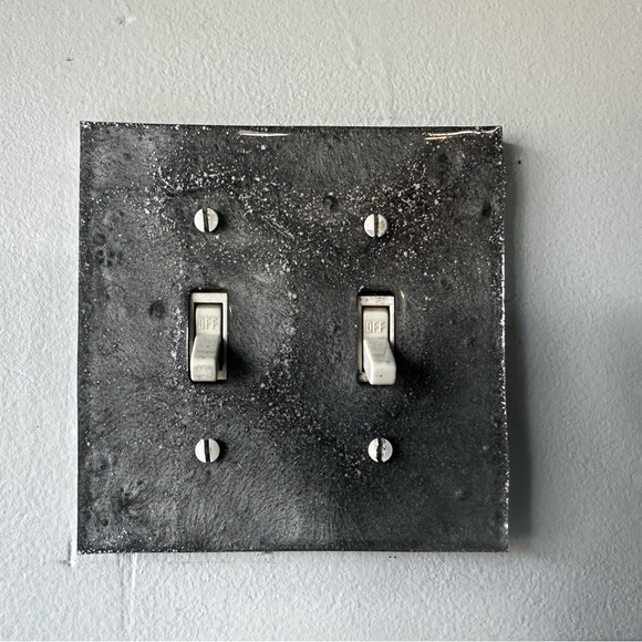 Marble Charcoal Grey Light Switch Cover * Made To Order - Picture 2 of 2